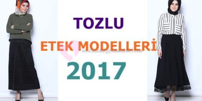 Tozlu Tesettür Etek Modelleri 2017