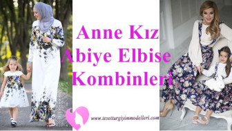 Anne Kız Abiye Elbise Modelleri