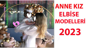 2023 Anne Kız Elbise Modelleri
