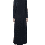 Aker Broşlu Lacivert Elbise Modeli