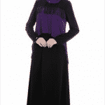 Setrms Mor Siyah Elbise Modeli