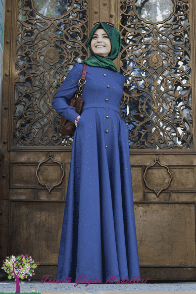 Pınar Şems Kot Elbise Koyu Mavi